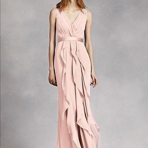 Vera Wang White Bridesmaid Dress in Blush